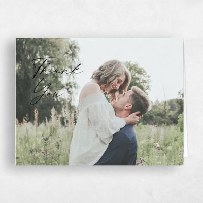 Black Typography Wedding Thank You - Sheffield Photo