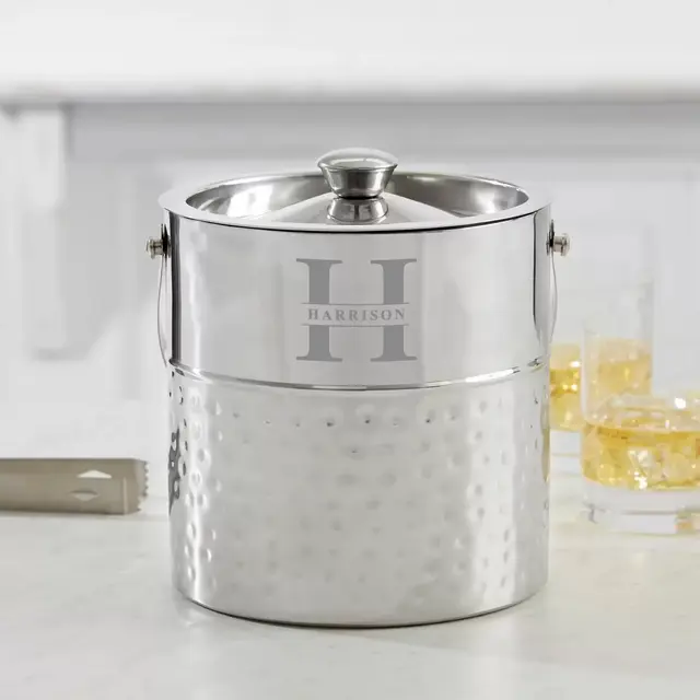 Lavish Last Name Ice Bucket in Metallic