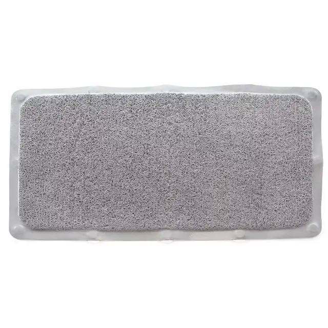 Nestwell™ 17" x 30" Woven Loofah Tub Mat in Grey