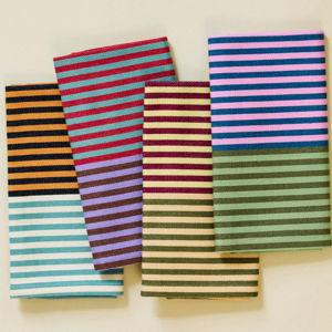 Duo Stripe Napkins - Mixed Pattern Set of 4