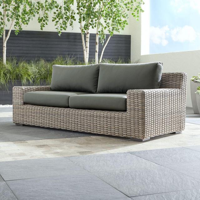 Cayman Outdoor Sofa with Graphite Sunbrella ® Cushions
