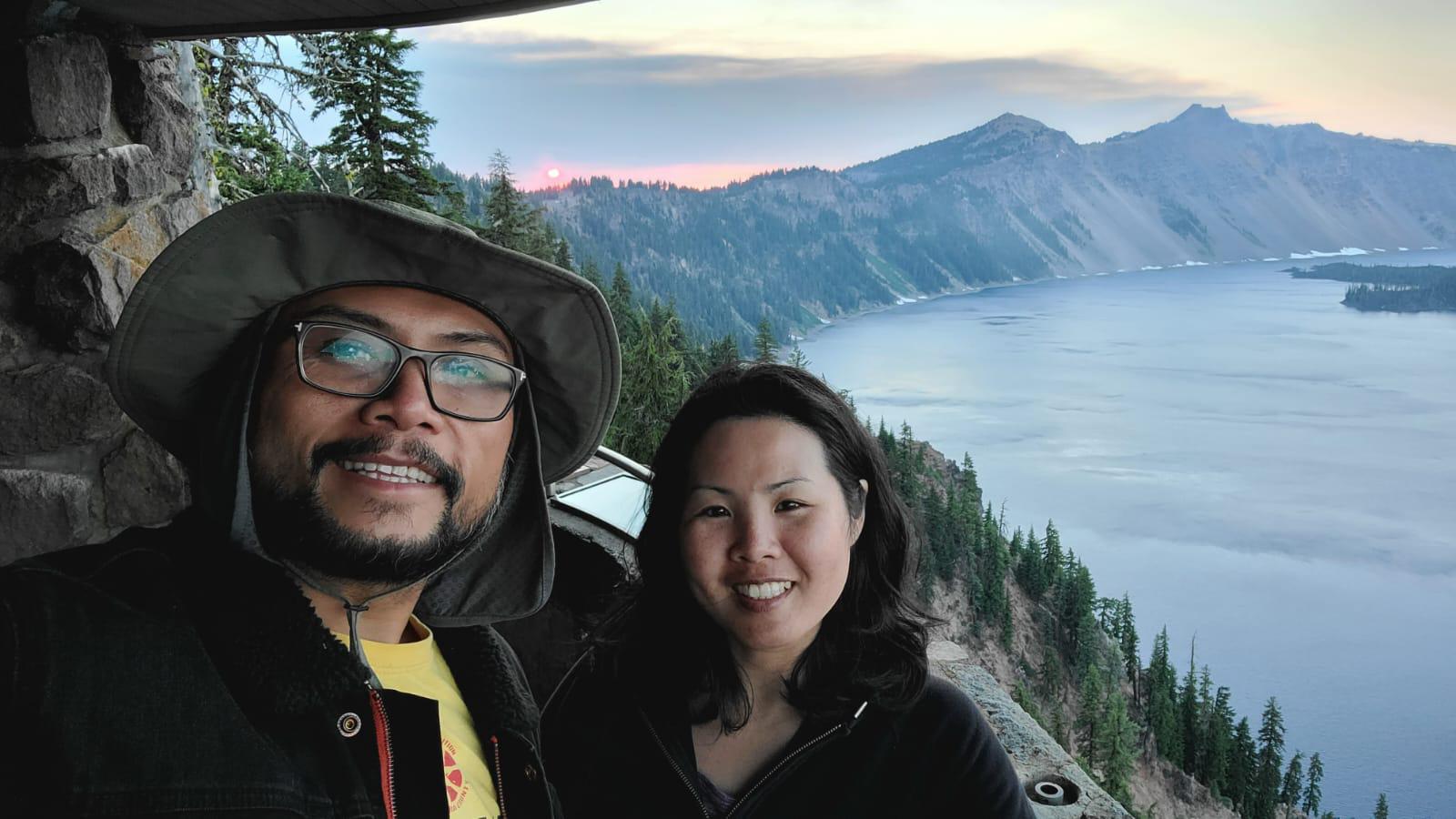 We visited Crater Lake in the summer of 2021. Joanne thought it was the perfect place to propose, so she did. Little did Joanne know, Huy planned to propose to her just a few days later!