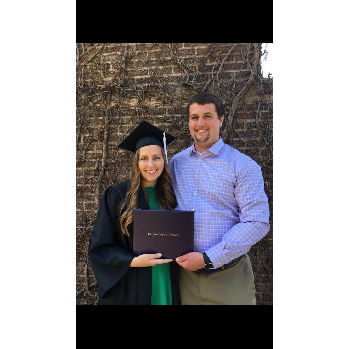 Sara's graduation from Winona State in 2018.