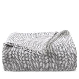 Vera Wang Chenille Pique Hypoallergenic Grey King Blanket