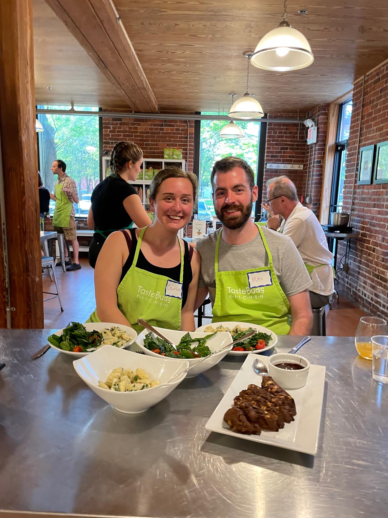 Our first cooking class together in May 2022