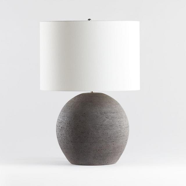 Esphera Grey Round Table Lamp, Set of 2