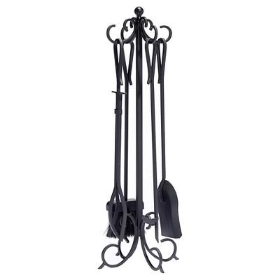 Pleasant Hearth Lewis 5Pc Fireplace Toolset - Black
