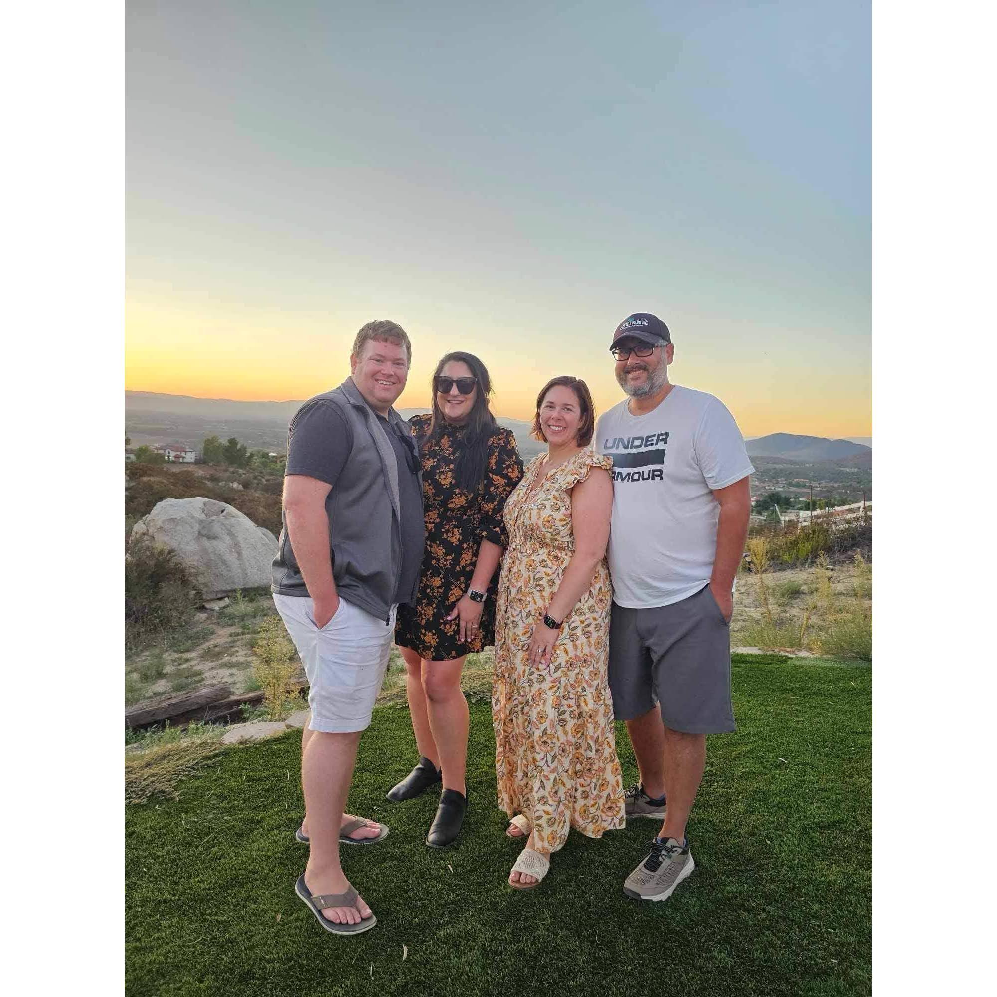 Temecula, California with Mike's family to celebrate family weddings!