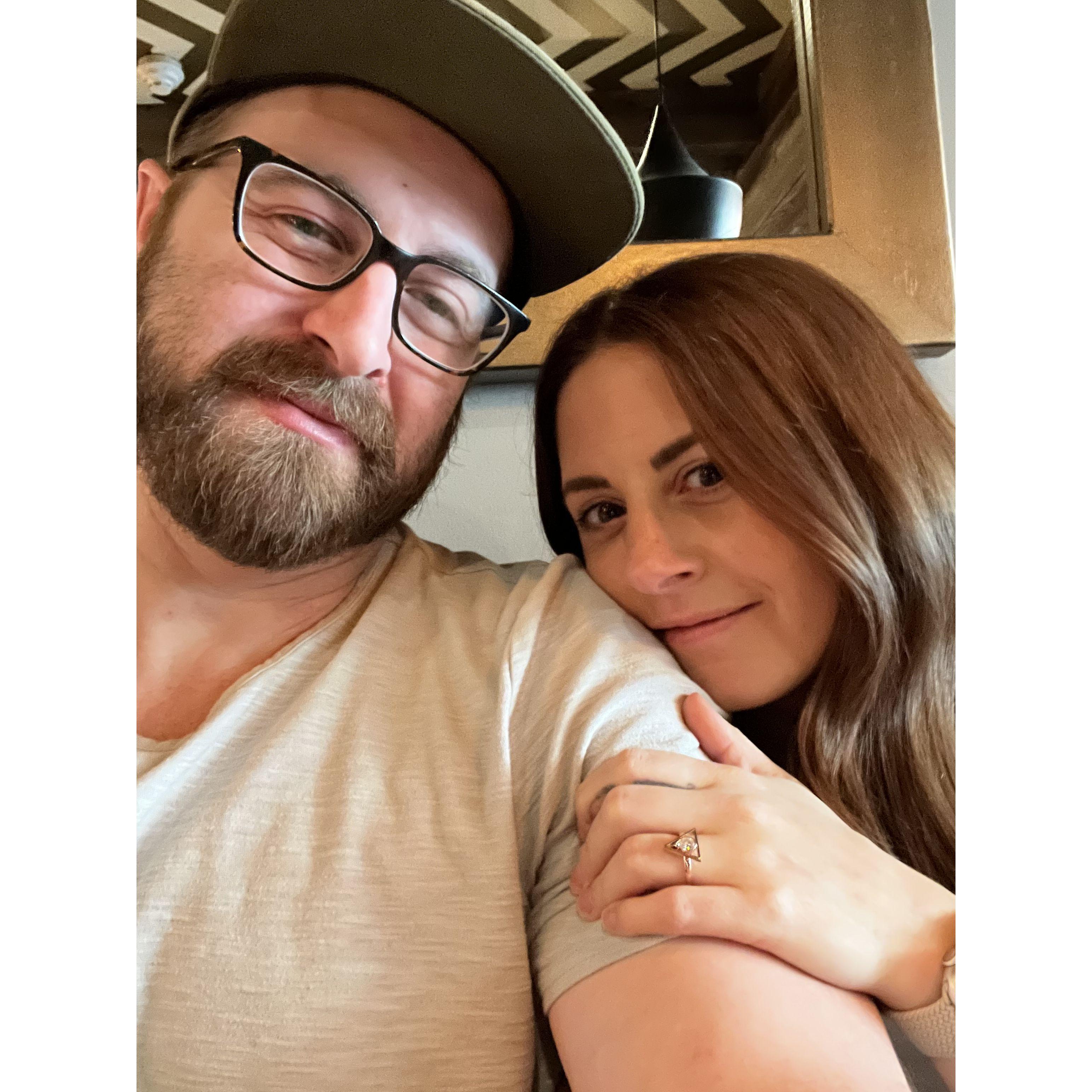 Brunch date after Nick asked the big question!