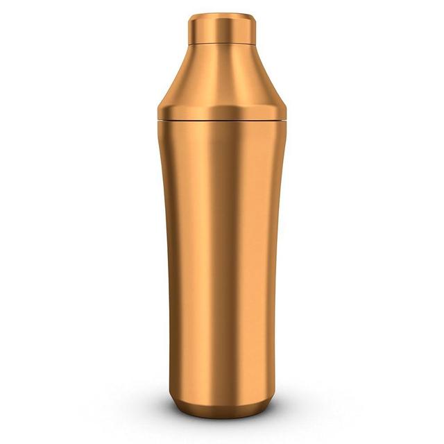 Elevated Craft Hybrid Cocktail Shaker - Premium Vacuum Insulated Stainless Steel Copper Cocktail Shaker - Innovative Measuring System - Martini Shaker for the Home Bartender - 28oz Total Volume