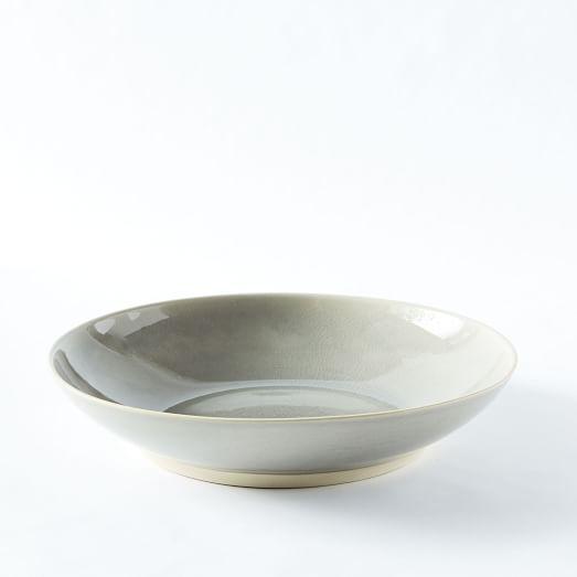 Alta Reactive Glaze Round Serve Bowl, Light Gray