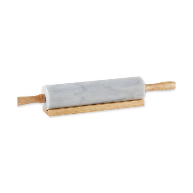 RSVP International White Marble 18.5" Rolling Pin