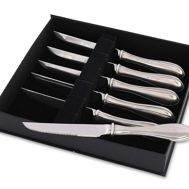 Vagabond House Pewter Wales Steak Knife (Set of 6 knives) 9.5 inch Long