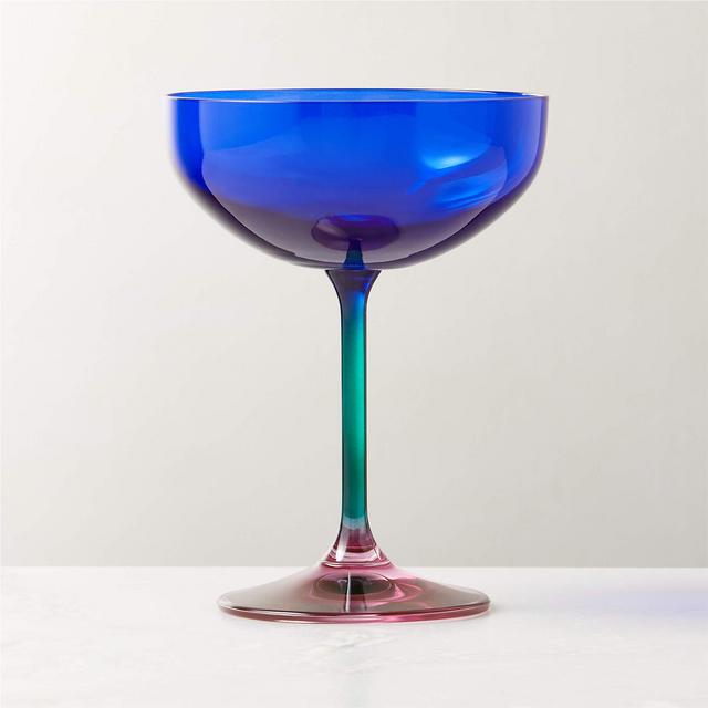 Marie Cobalt Coupe Cocktail Glass