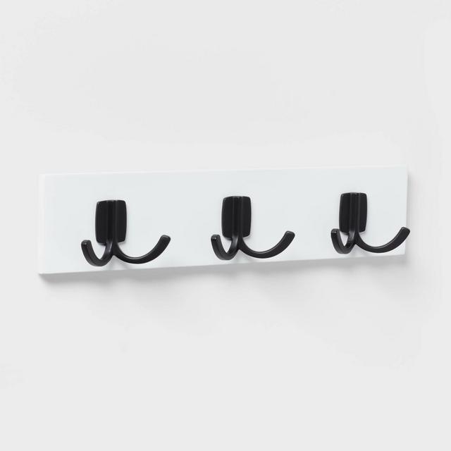Modern Octopus 3 Hooks Rail Black/White - Brightroom™
