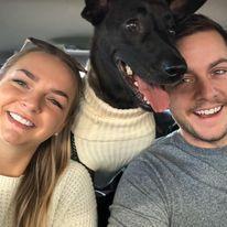 When we took our fur child, Ayra, to get her pictures with Santa.