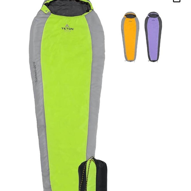 TETON Sports 20F and 5F Degree Sleeping Bags; Lightweight, Warm Mummy Sleeping Bag, Camping, Backpacking, Hiking