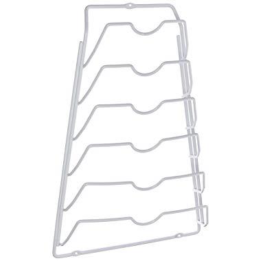 Organize It All 1963W Metal Pot Lid Rack, White