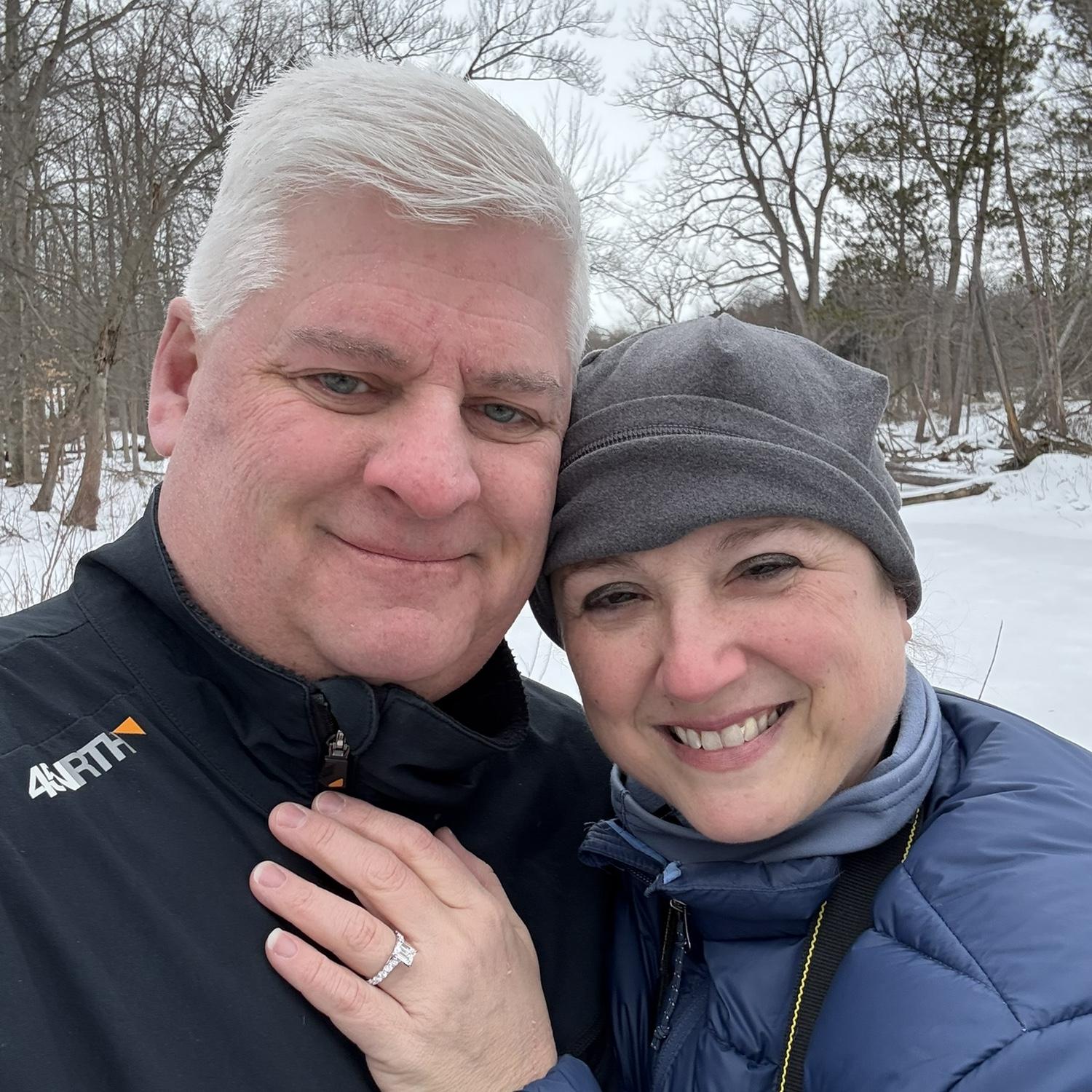 Reinstein Woods 2-8-25 engaged after a few years together.