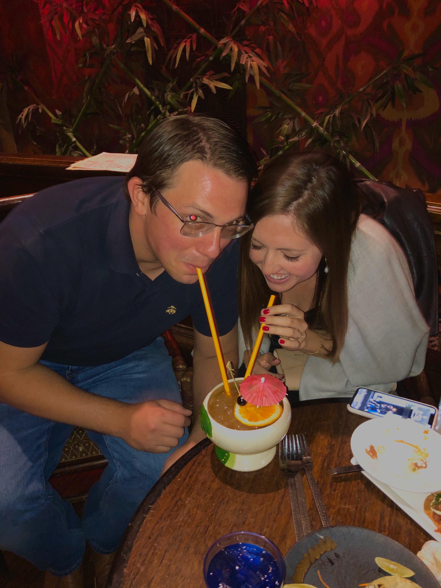 At The Tonga Room the night we got engaged