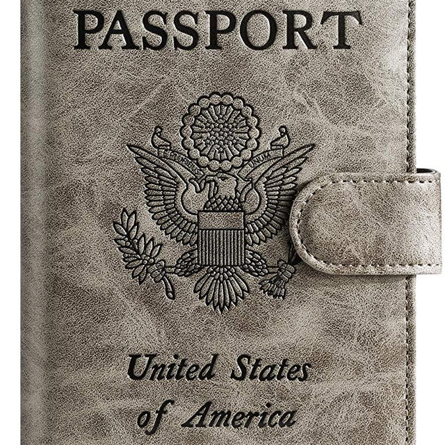 Passport Holder Cover Wallet RFID Blocking Leather Card Case Travel Accessories for Women Men