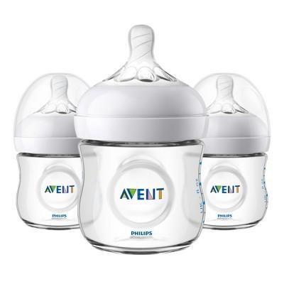 Philips Avent 3pk Natural Baby Bottle 4oz - Clear