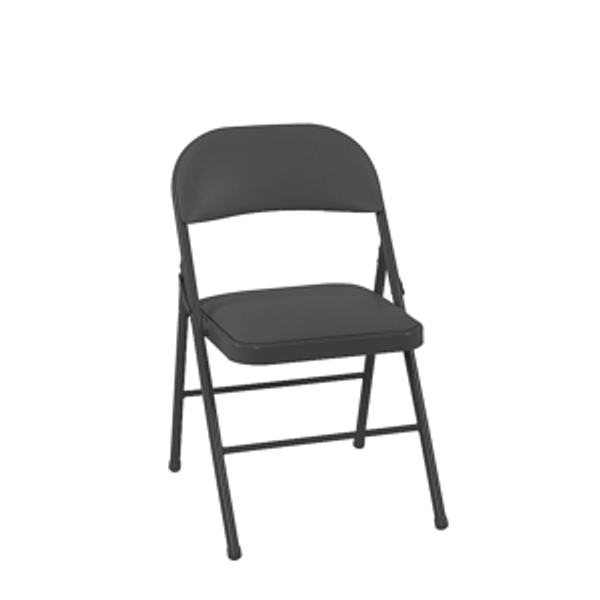 Cosco Black Residential Standard Folding Chair with Padded Seat ( Indoor )