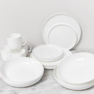 Fotaluxe Modern Coupe 16-Piece Dinnerware Set, Service for 4