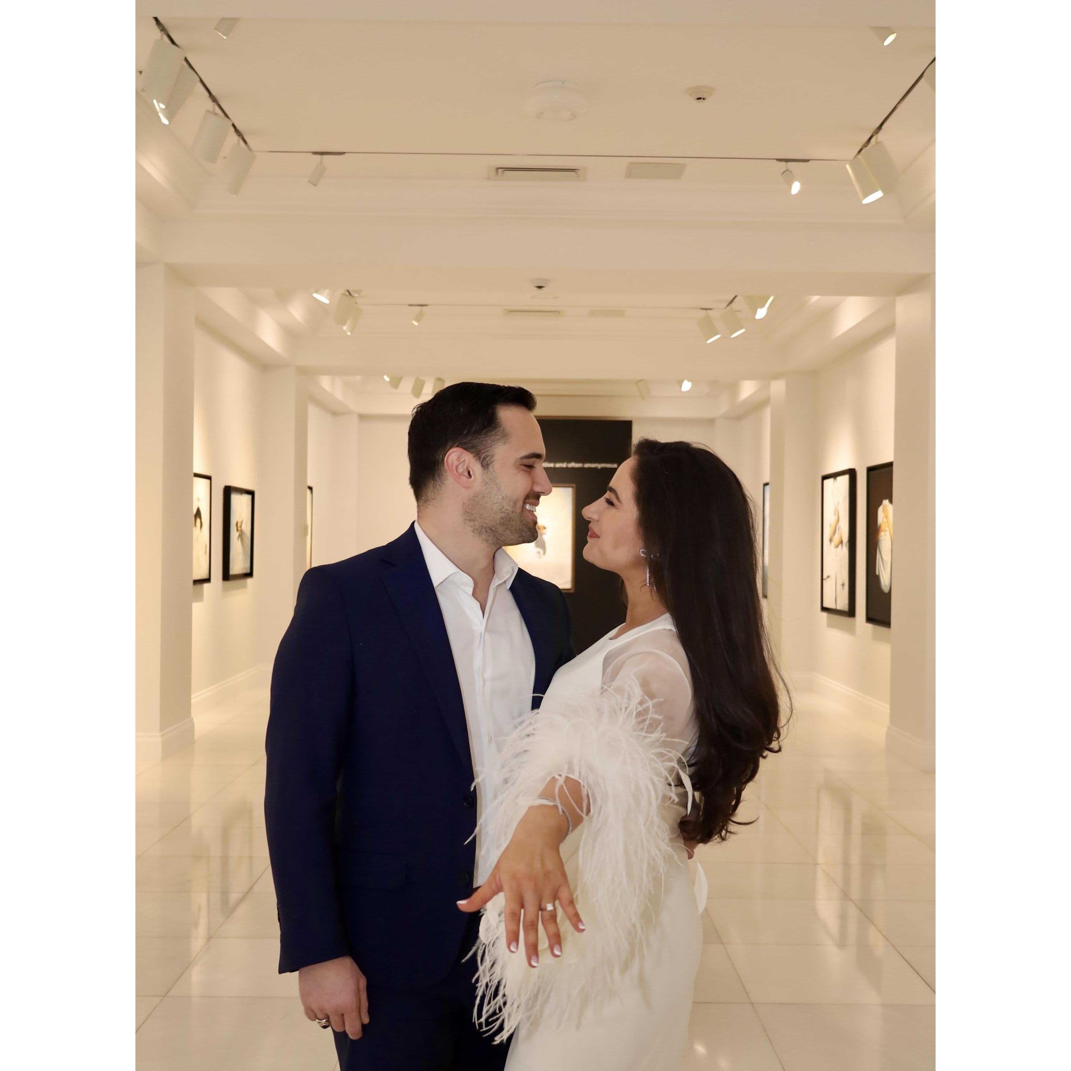 Our engagement party: February 2024.