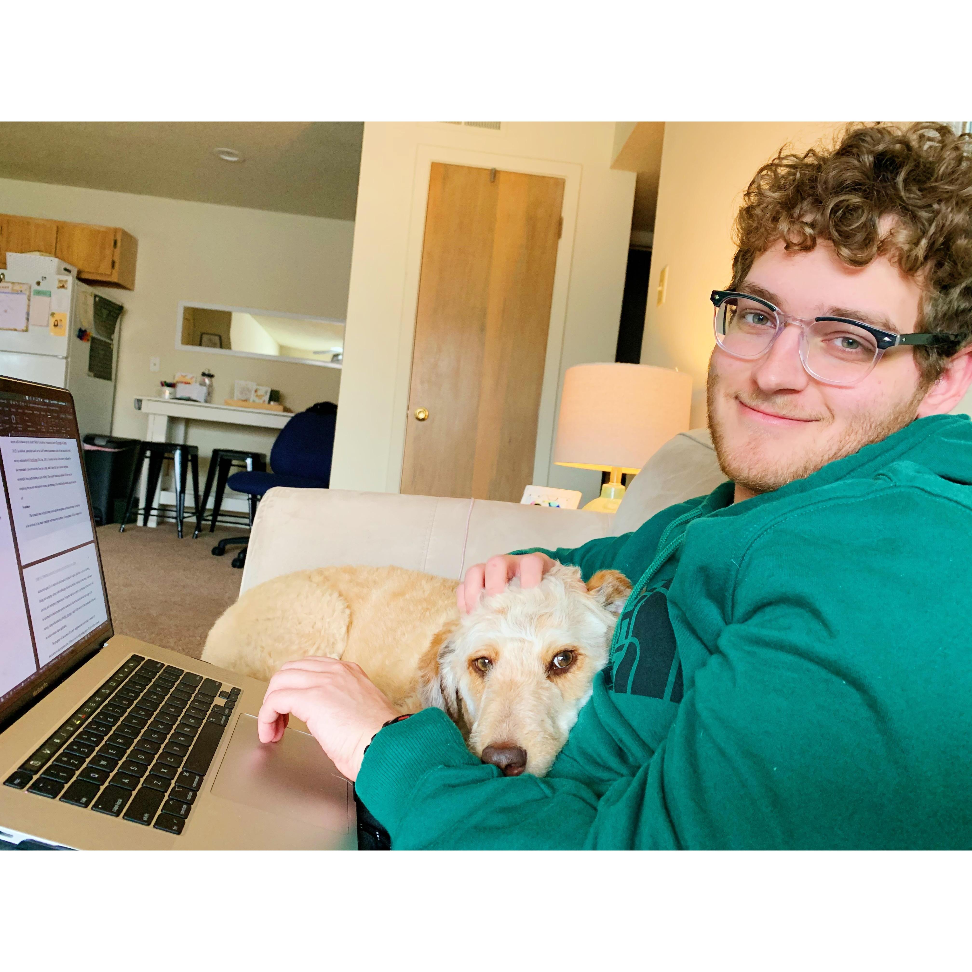 2/14/2021: Luke and Lydia's dog, Daisy, became best friends quickly!