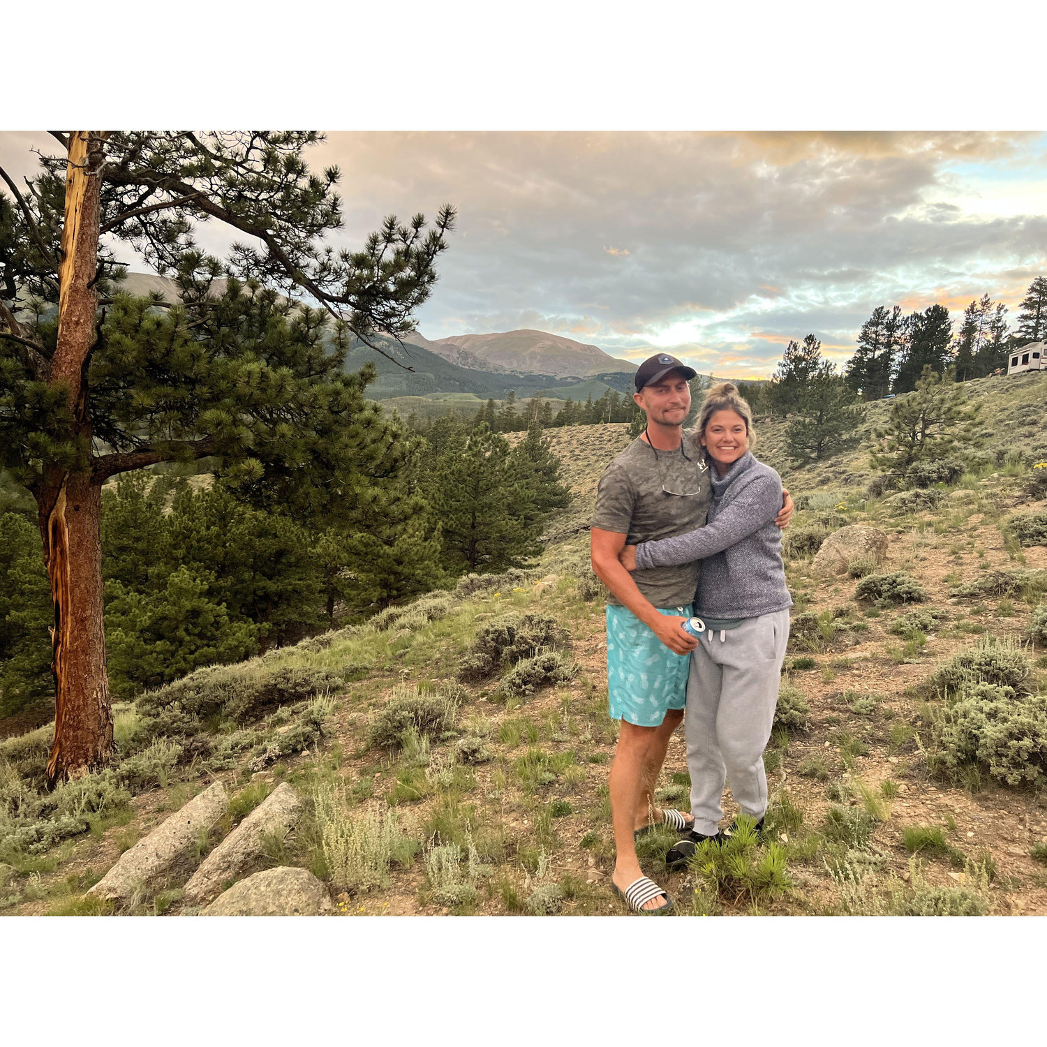 Camping trip with views.