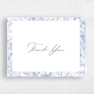 Blue Rustic Wedding Thank You - Hallberg Landscape