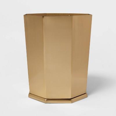 Solid Faceted Wastebasket - Threshold™ (Chrome)