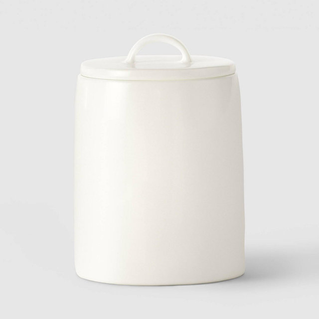 64oz Canister Aralia White Ceramic Medium Cream - Threshold™