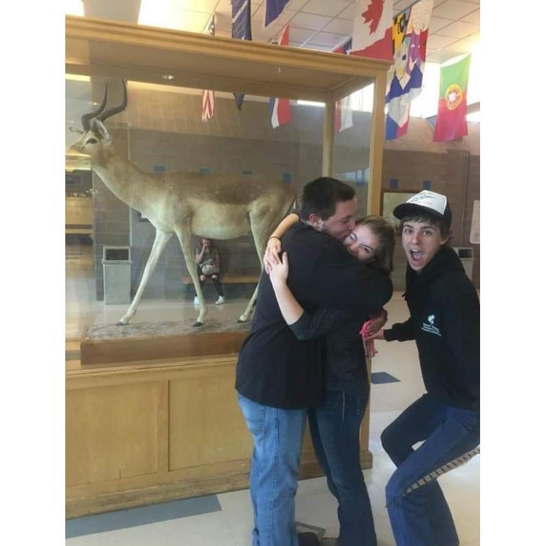 Just goofing, back in school