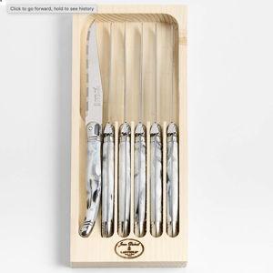 Steak Knives (white Marble)