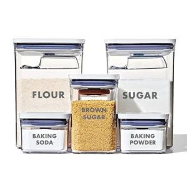 8-Piece Prelabeled Baking POP Container Set