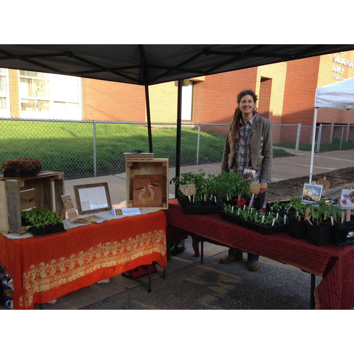 First day EVER at farmers' market!