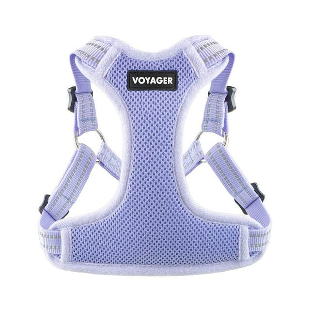 Best Pet Supplies Voyager Adjustable Step-in Flex Breathable Mesh Dog Harness for Small Medium Large Dogs (Lavender), S