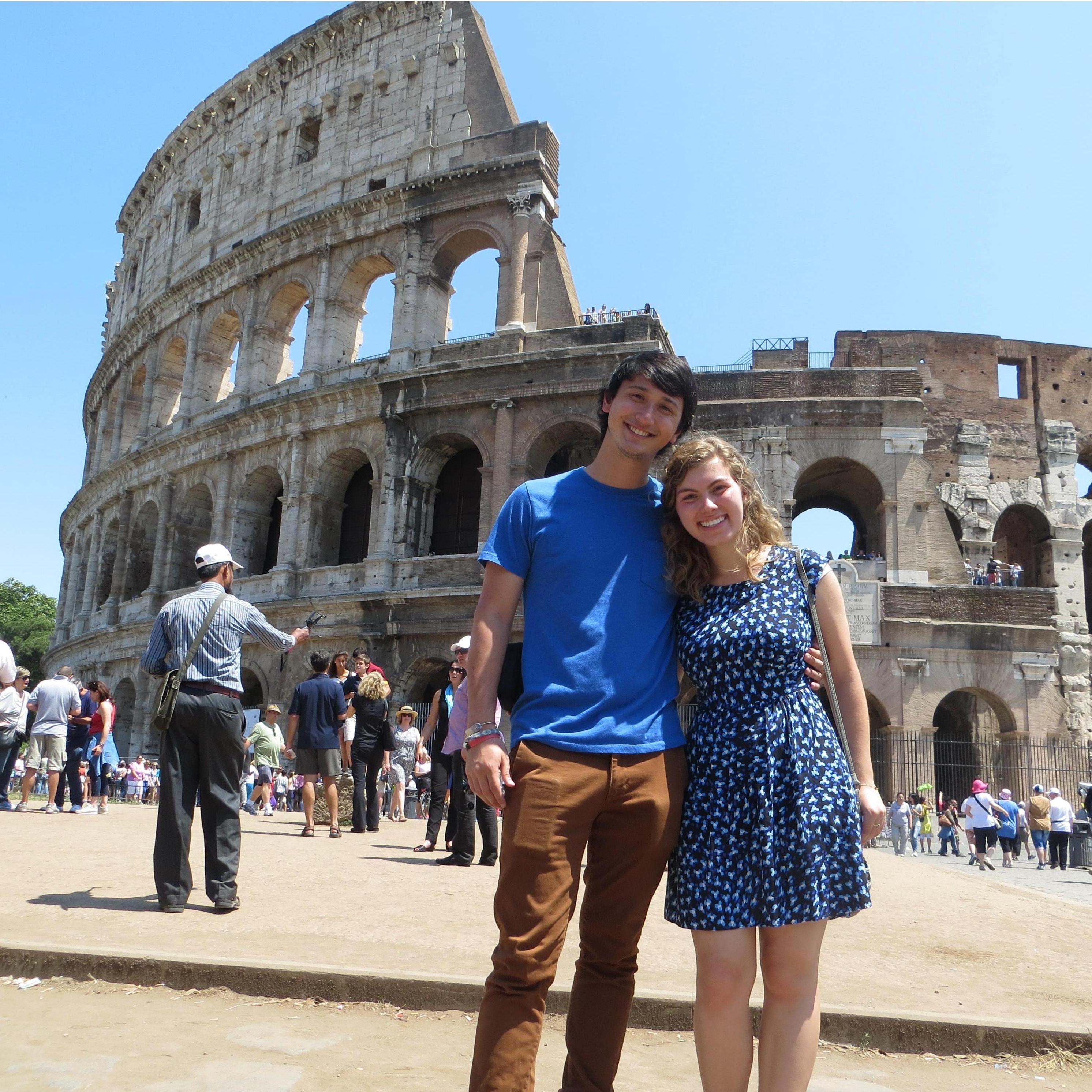 2015: Studying abroad together in Italy, where we fell in love with the country and each other.