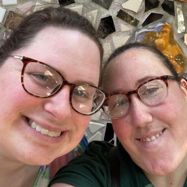 Ashley and Liz at Philadelphia’s Magic Gardens in September 2024.