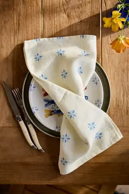 Tilework Linen Napkins, Set of 2