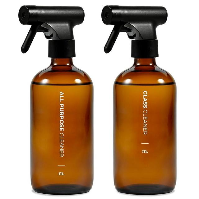 MaisoNovo Glass Spray Bottles for Cleaning | Versatile Spray Bottles for Plants | Durable Glass Spray Bottle for Plants | Glass Spray Bottles 16oz Amber 2pcs