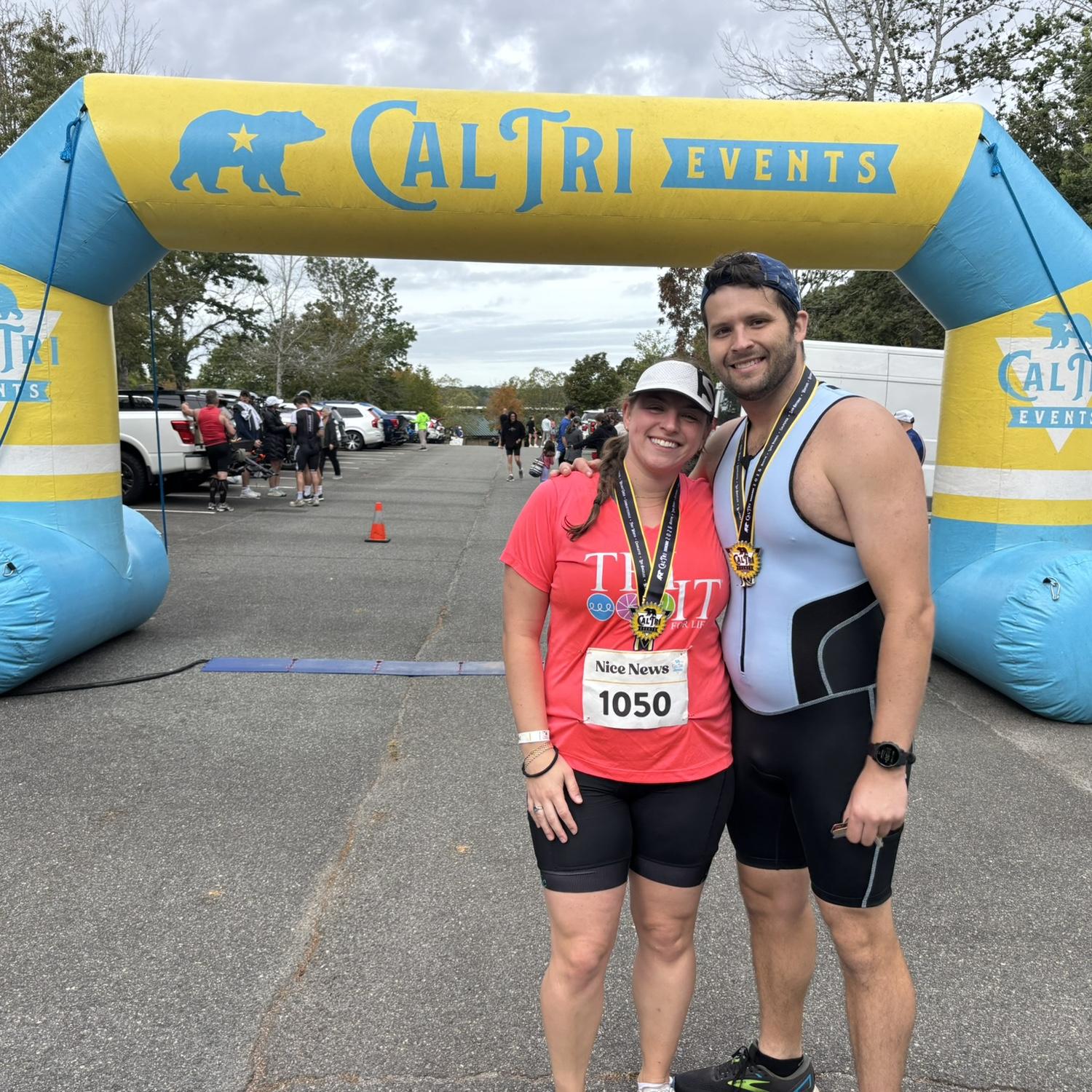 After Bailey and Justin's first triathlon together!