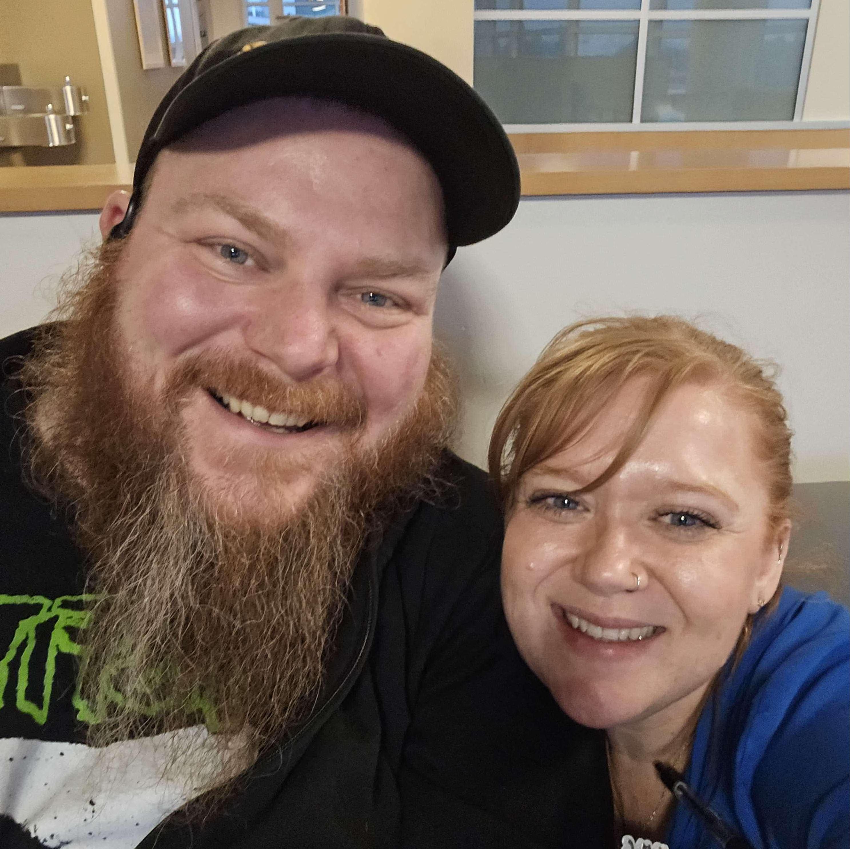 Mark visiting on my lunch break and bringing a coffee