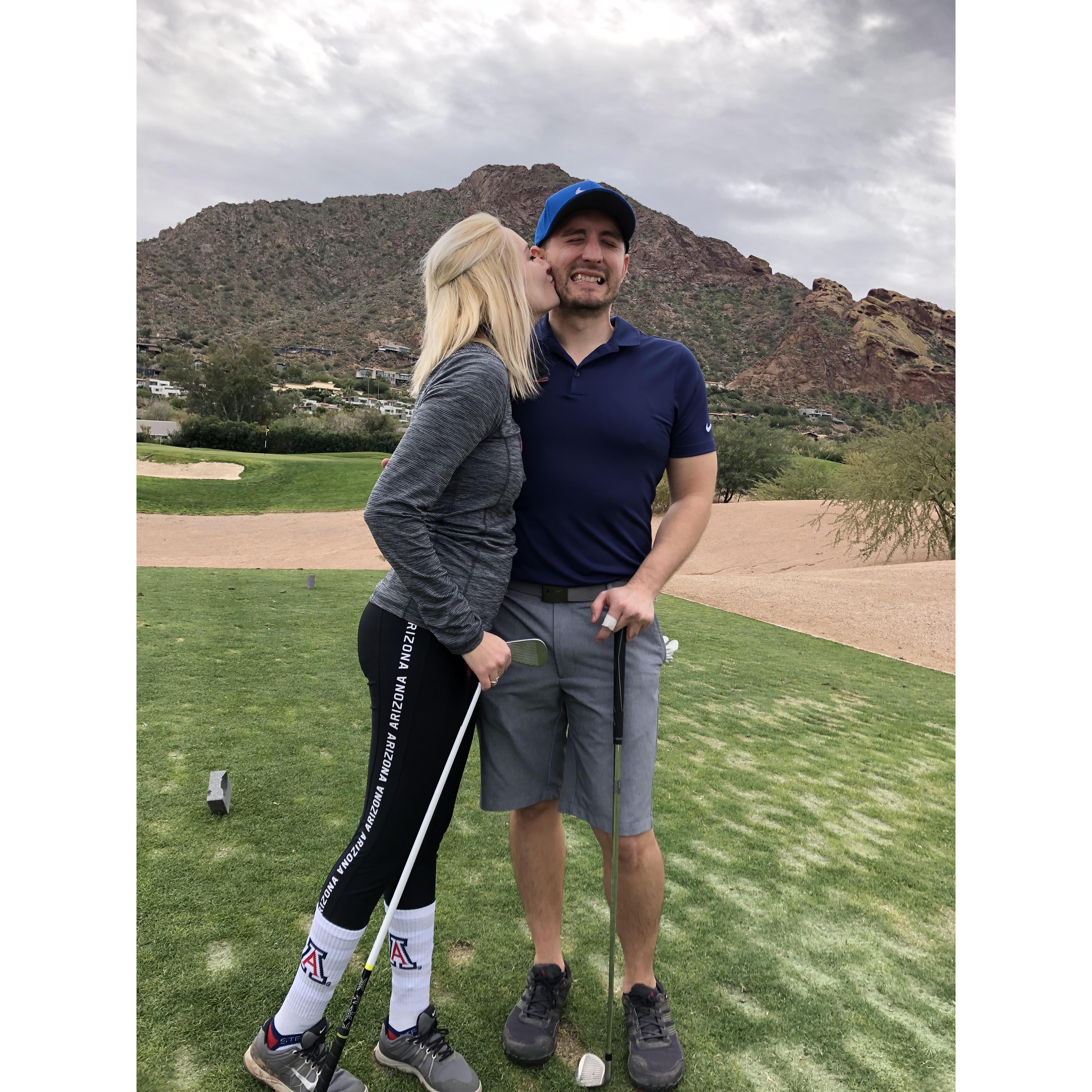 At one of our favorite locations, Mountain Shadows Resort.