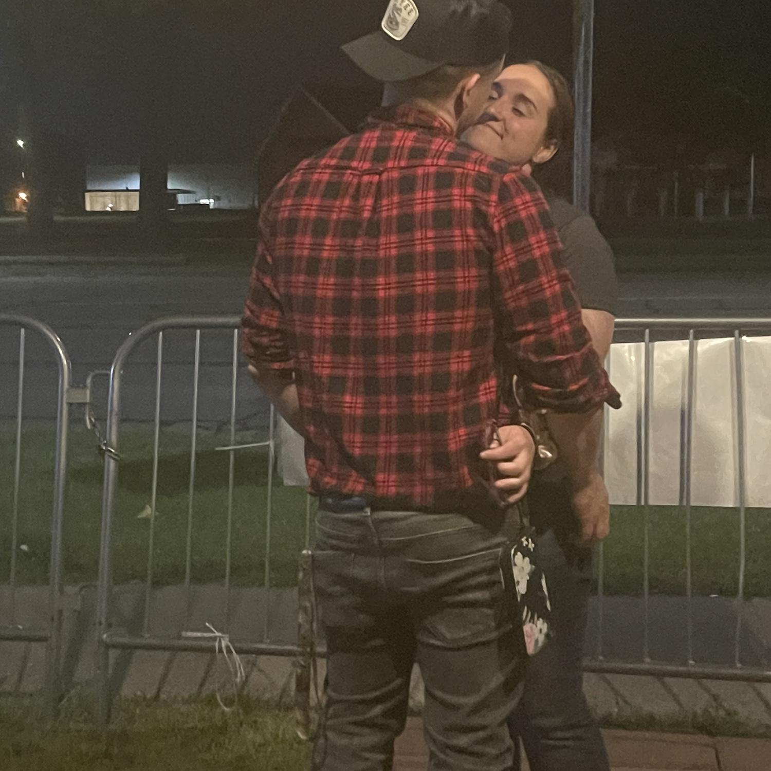 One of Luke's friends caught this picture right as Luke asked Courtney to be his girlfriend.