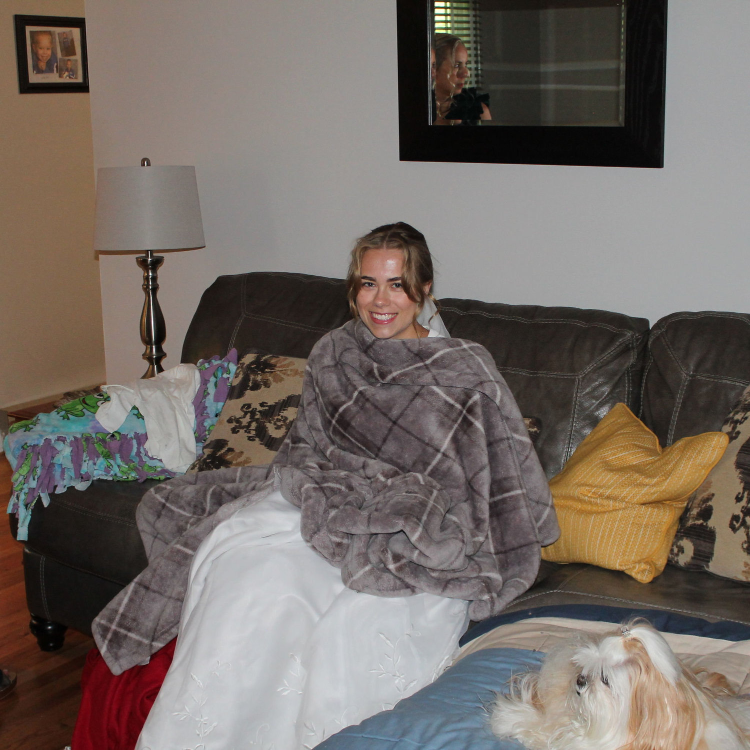 It was a cold and rainy day in New York, and Leigh Anne is always cold.