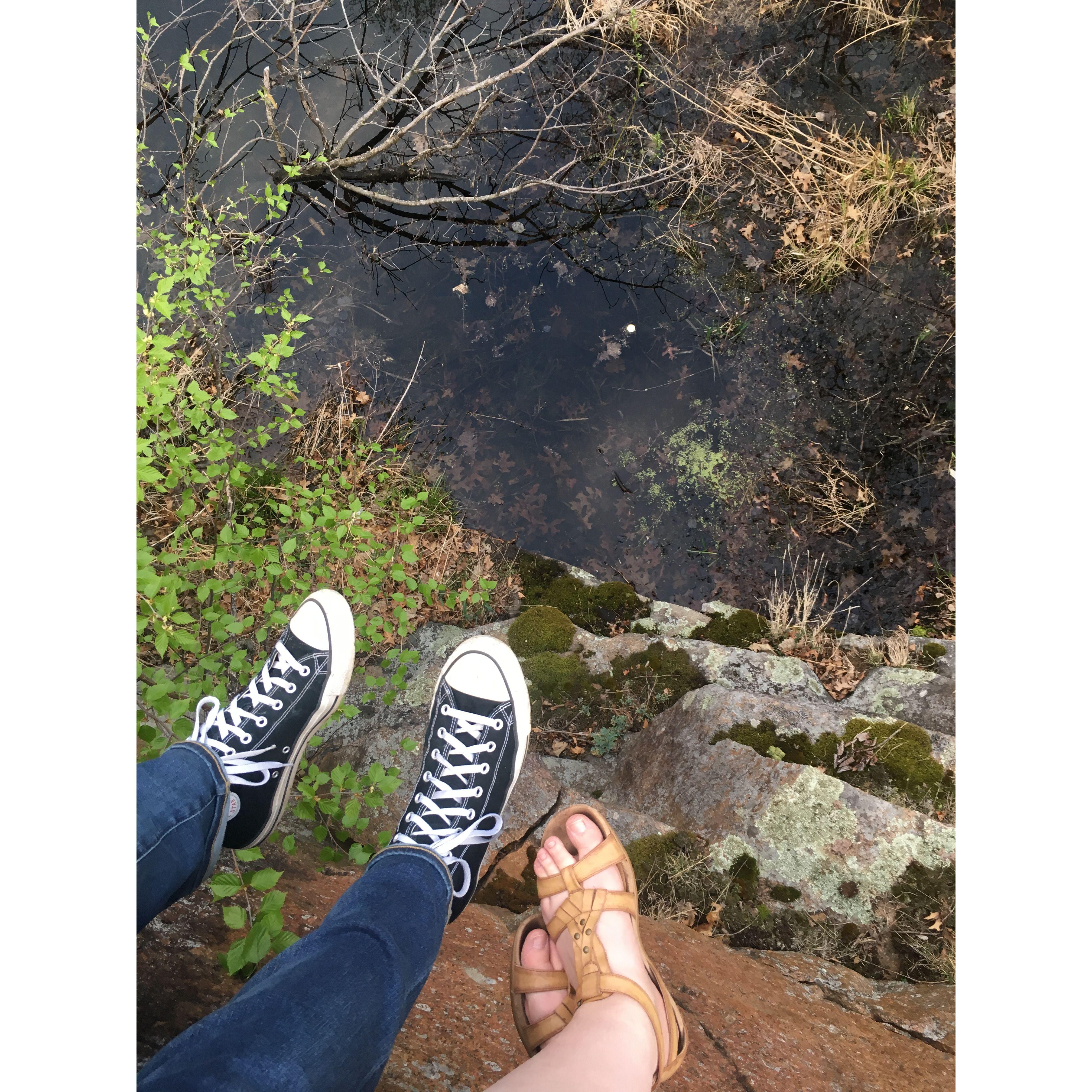 Geocaching at the quarry in St. Cloud