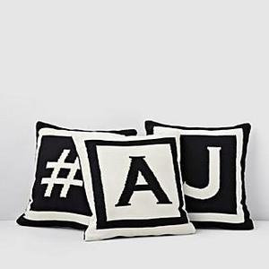 Jonathan Adler Letter A Pillow, 16" x 16"